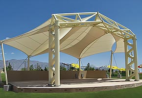 amphitheaters bandshells stage design construction tensile membrane structure