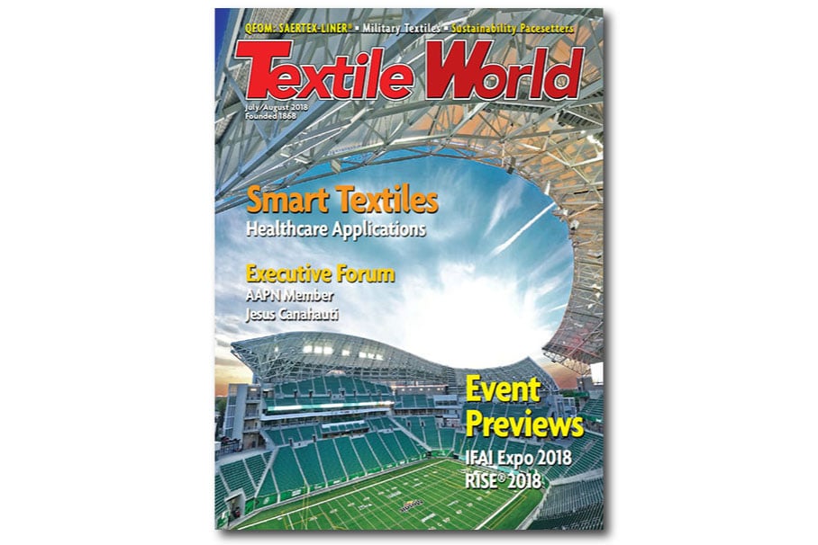 july august 2018 textile world cover
