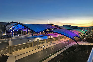 greater rochester international airport etfe membrane canopy renovation