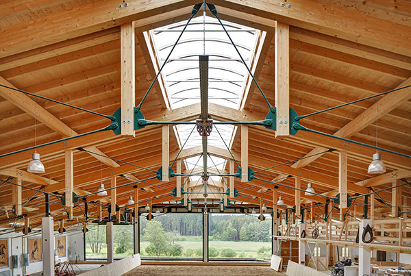 Riding Hall | Tension Rod Supported Timber Roof
